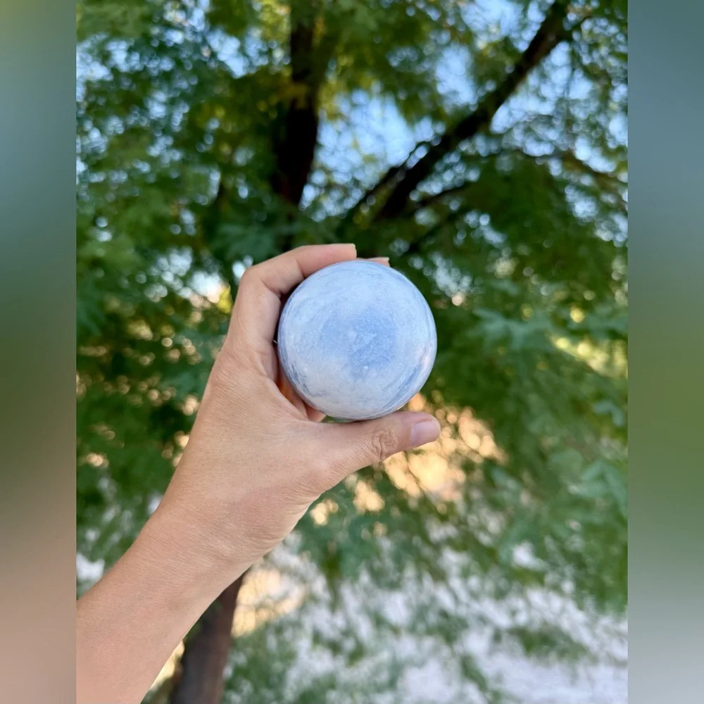 Blue Calcite Sphere - Picture 4 of 6